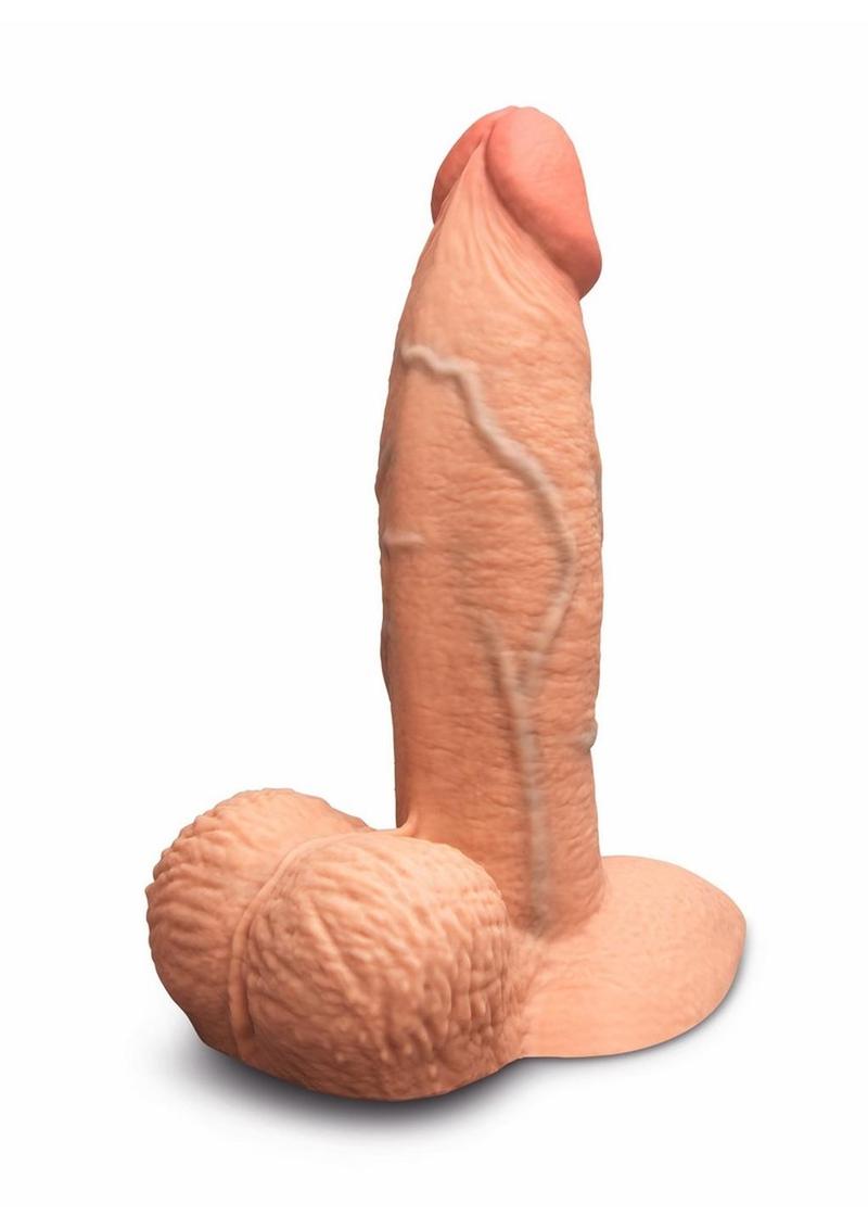 Load image into Gallery viewer, B-Vibe Slipskin Realistic Silicone Girthy Dildo - Caramel - 6in
