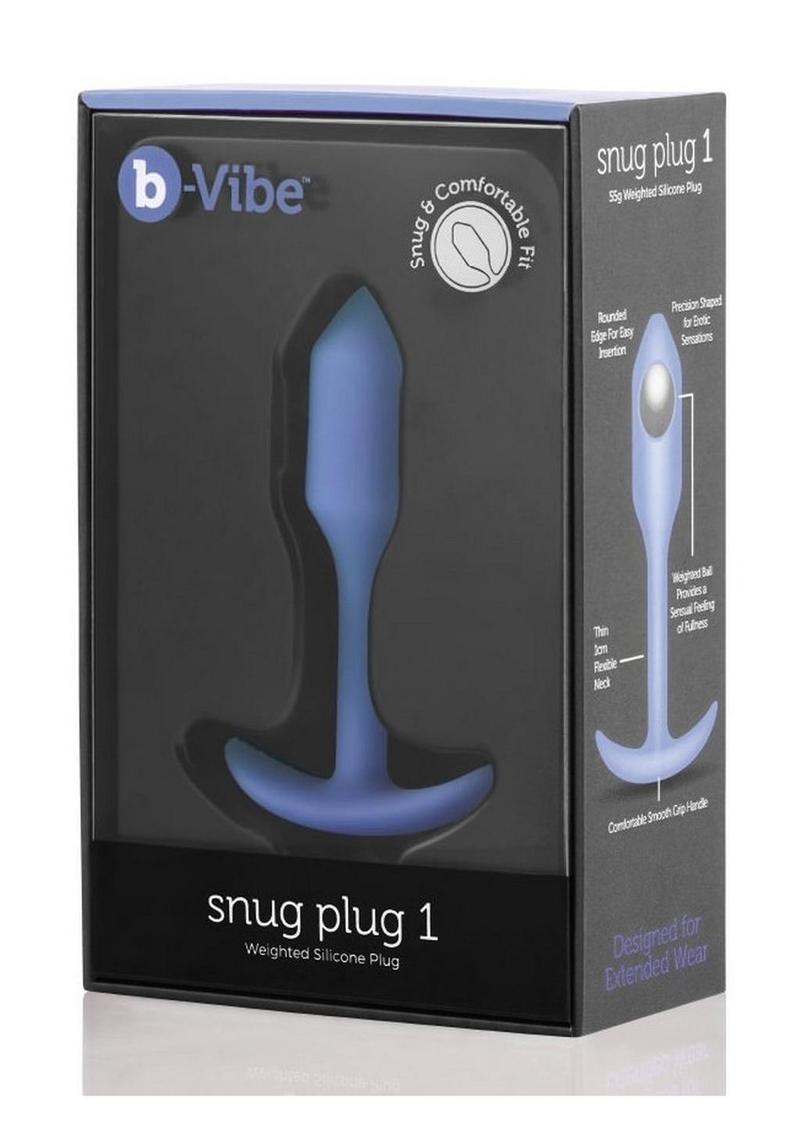 Load image into Gallery viewer, B-Vibe Snug Plug 1 Silicone Weighted Butt Plug - Purple/Violet
