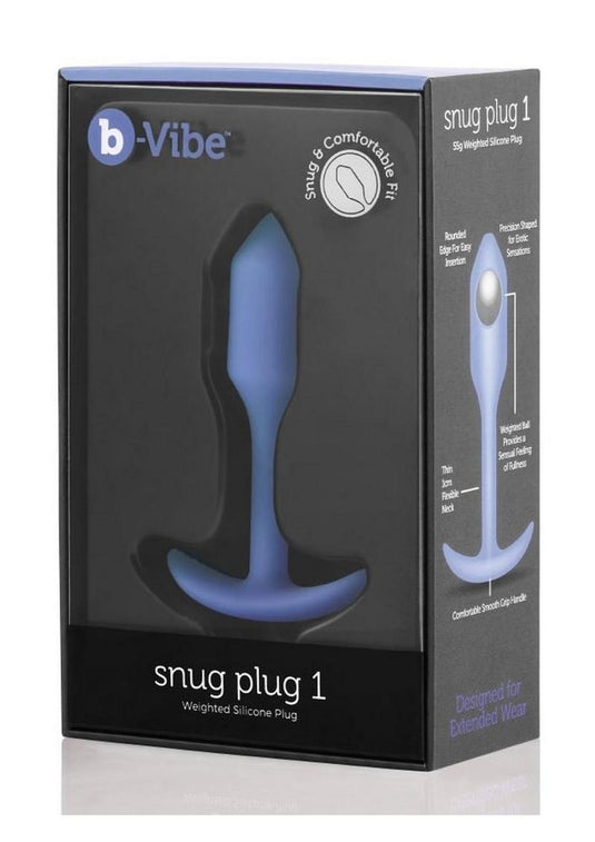 B-Vibe Snug Plug 1 Silicone Weighted Butt Plug - Purple/Violet