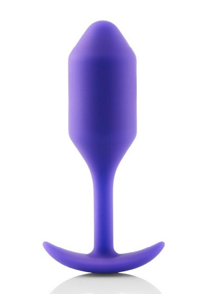 Load image into Gallery viewer, B-Vibe Snug Plug 2 Silicone Weighted Anal Plug - Purple
