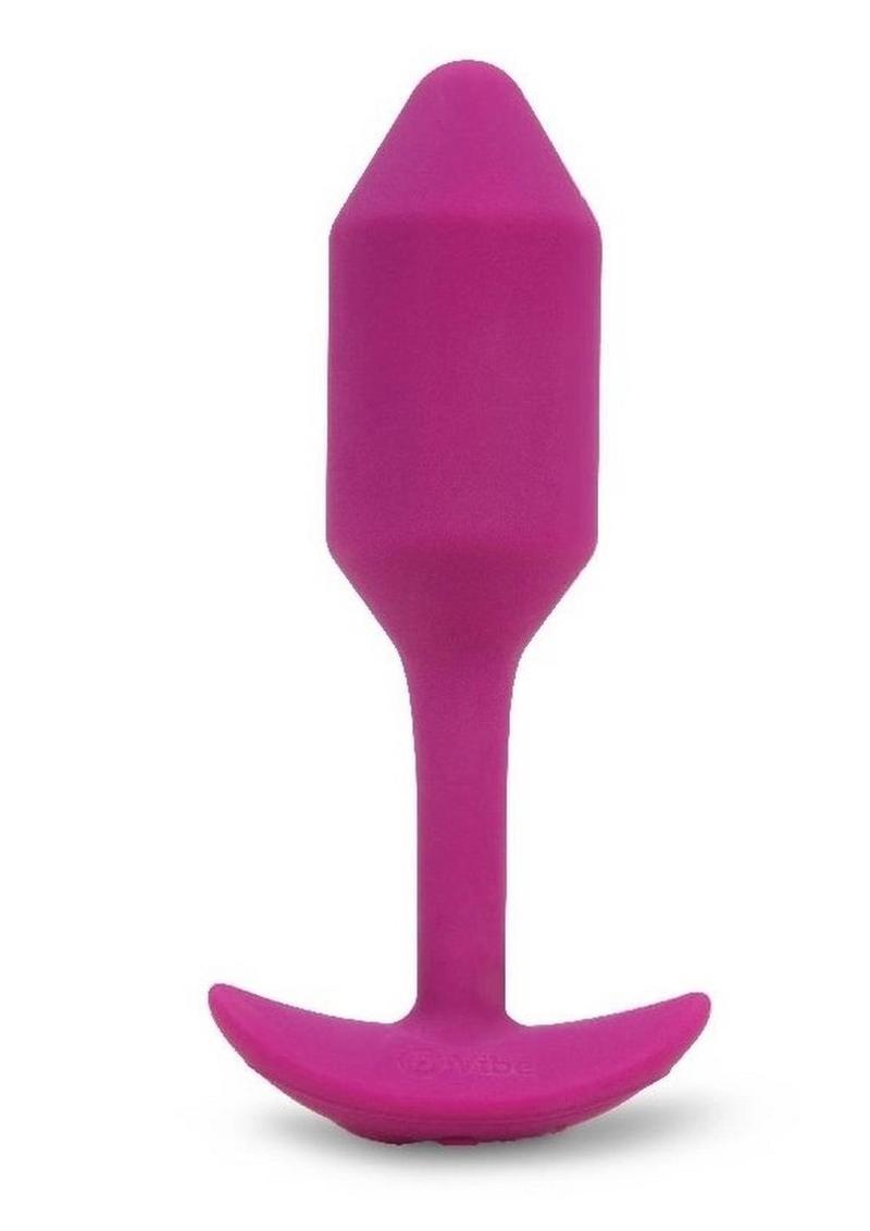 Load image into Gallery viewer, B-Vibe Vibrating Snug Plug 2 Rechargeable Silicone Anal Plug - Red/Rose
