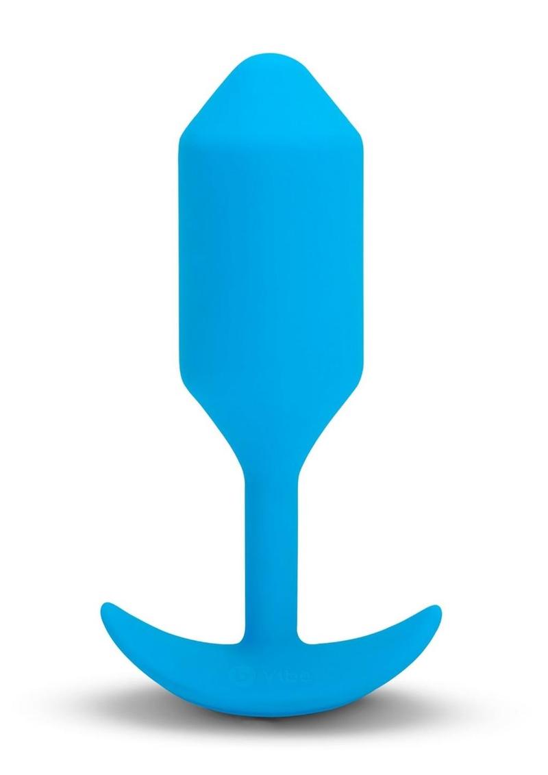 Load image into Gallery viewer, B-Vibe Vibrating Snug Plug Rechargeable Silicone Anal Plug - Blue - Large
