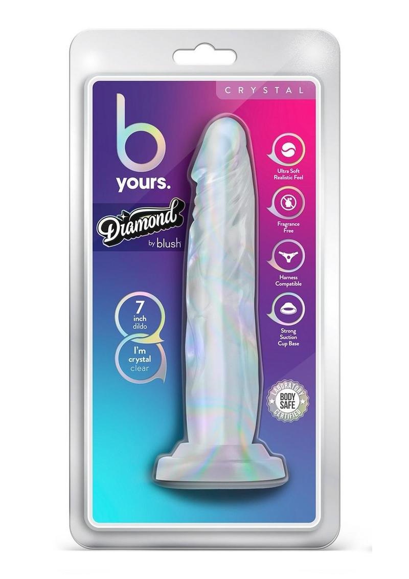 Load image into Gallery viewer, B Yours Diamond Crystal Dildo - Clear - 7.5in
