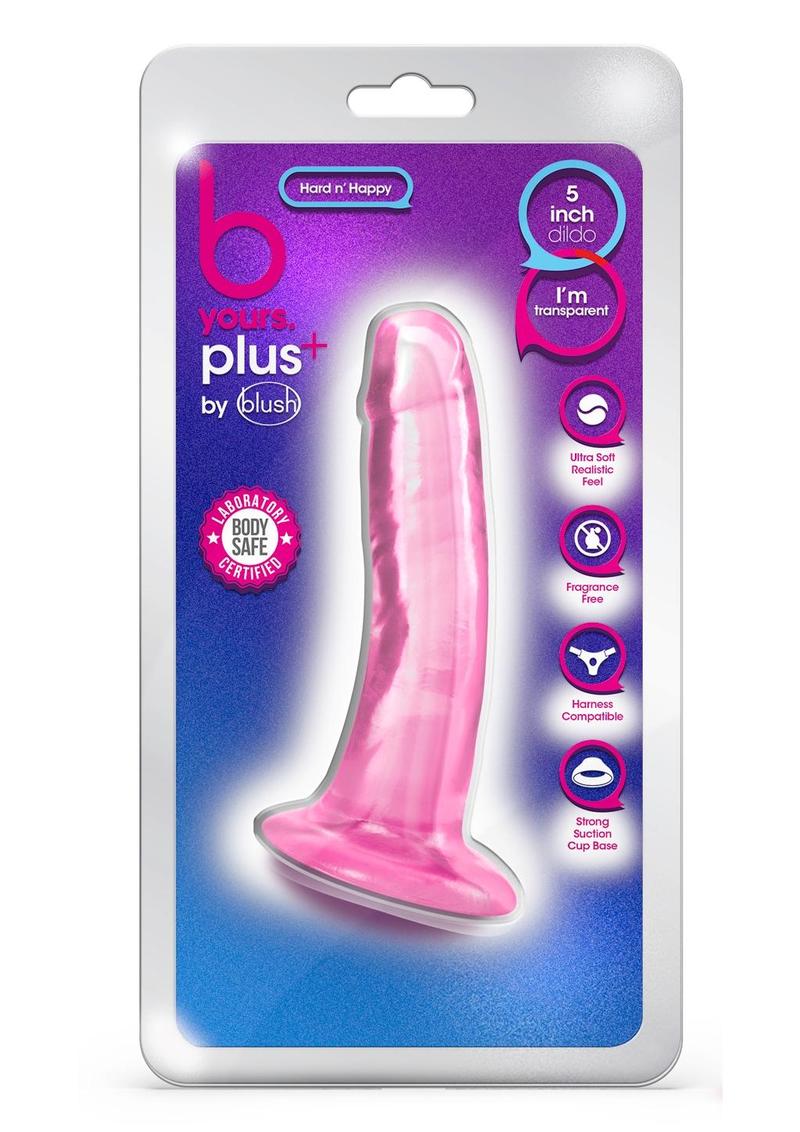 Load image into Gallery viewer, B Yours Plus Hard N&#39; Happy Realistic Dildo - Pink - 5.5in
