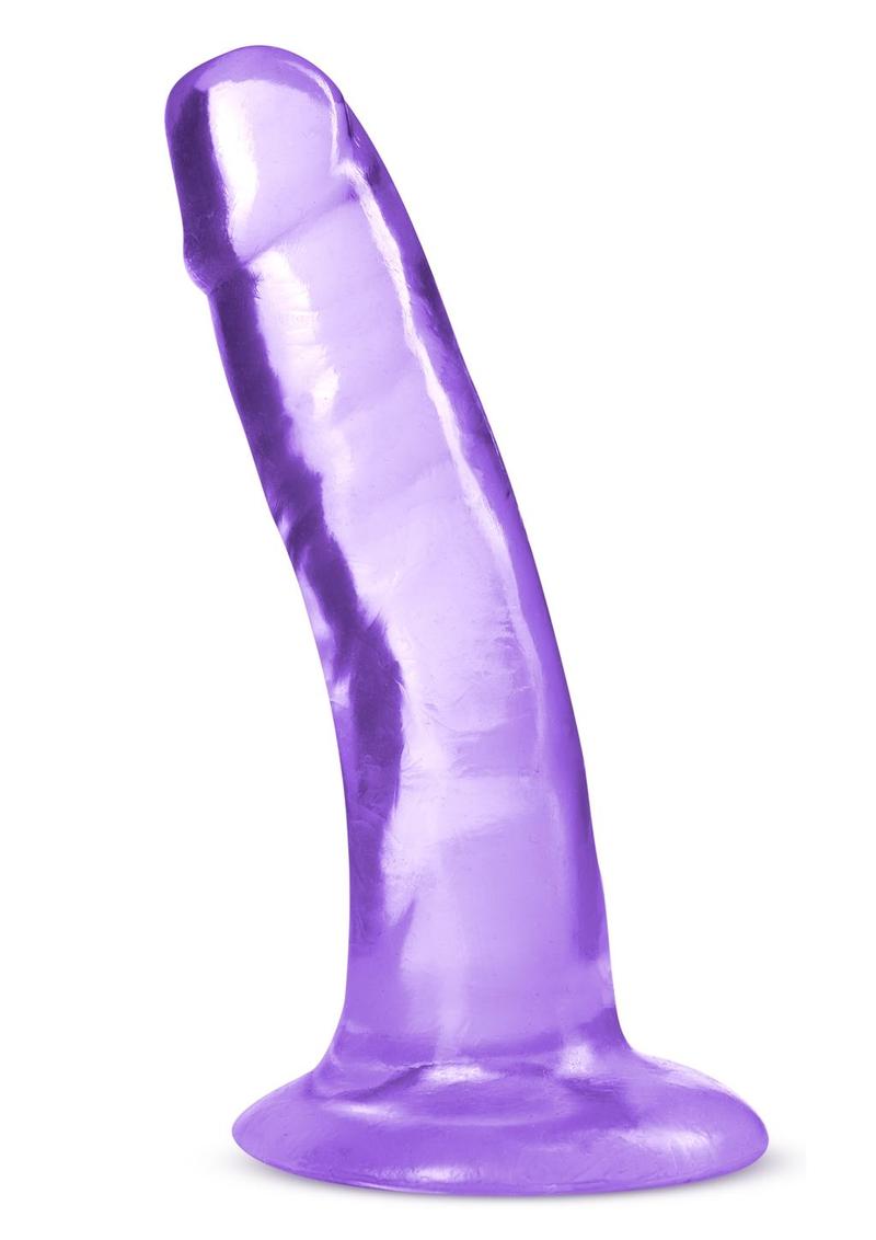 Load image into Gallery viewer, B Yours Plus Hard N&#39; Happy Realistic Dildo - Purple - 5.5in
