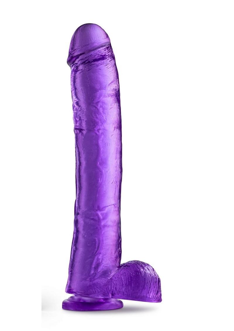 Load image into Gallery viewer, B Yours Plus Hefty N&#39; Hung Realistic Dildo with Suction Cup - Purple
