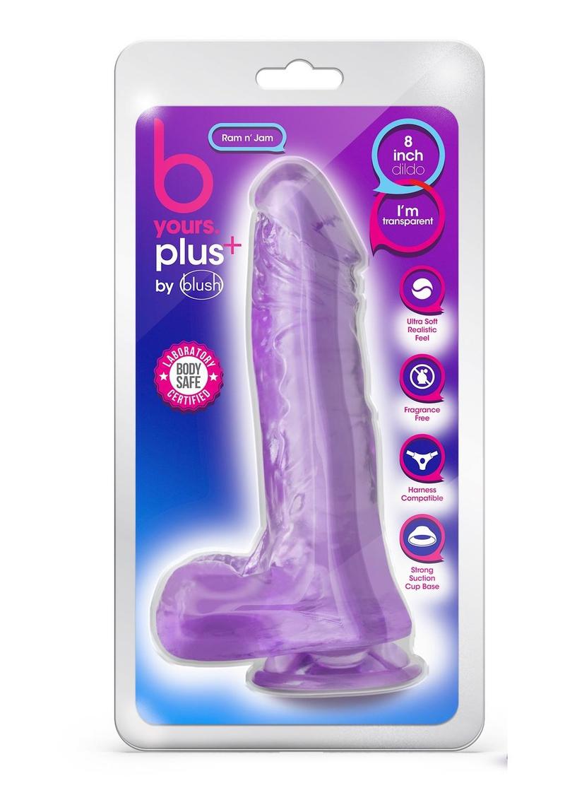 Load image into Gallery viewer, B Yours Plus Rock N&#39; Roll Realistic Dildo with Balls - Purple - 8in
