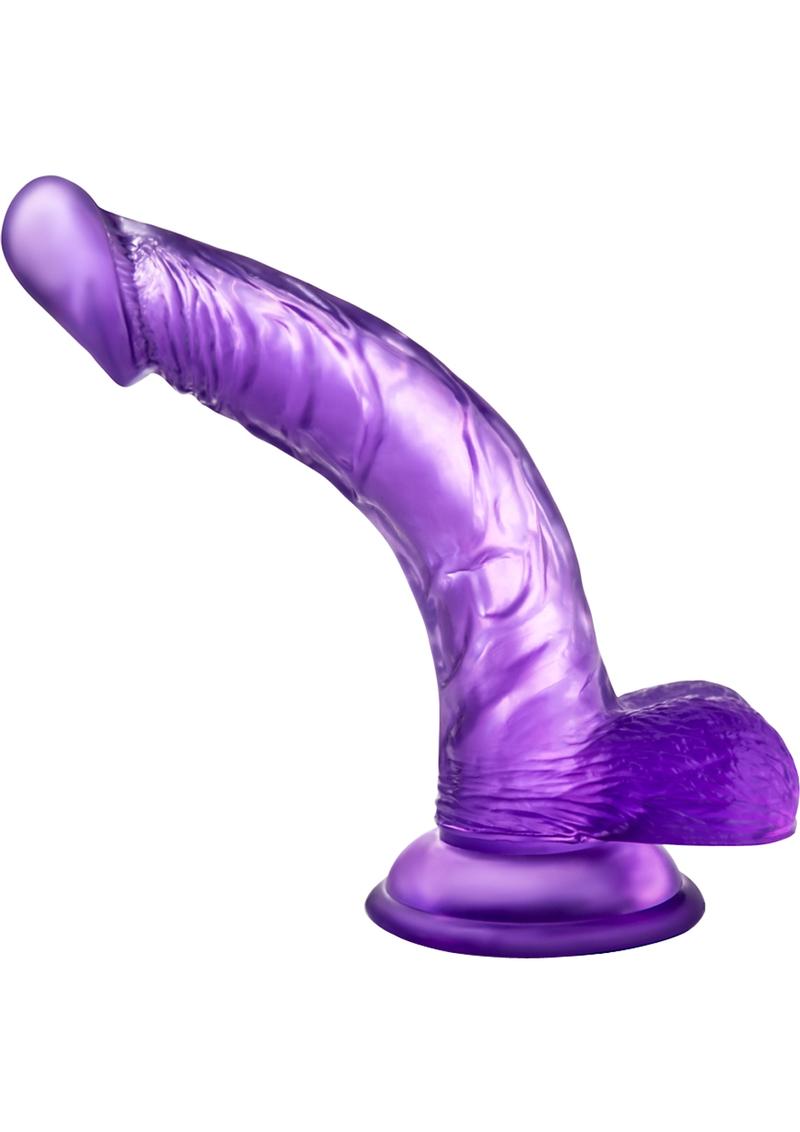 Load image into Gallery viewer, B Yours Sweet N&#39; Hard 7 Dildo with Balls - Purple - 8in
