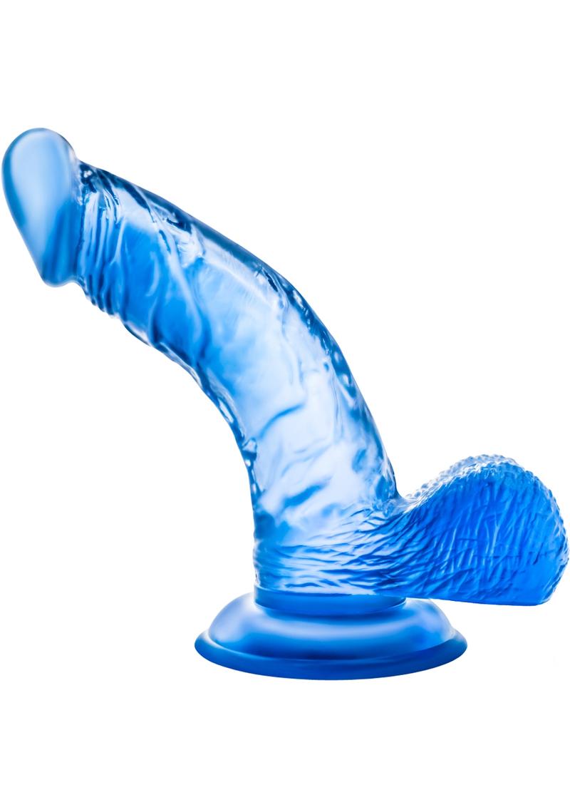 Load image into Gallery viewer, B Yours Sweet N&#39; Hard 8 Dildo with Balls - Blue - 6.5in
