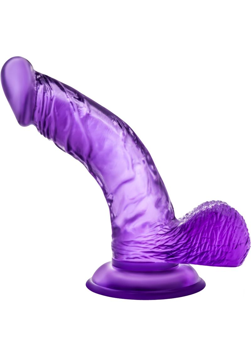 Load image into Gallery viewer, B Yours Sweet N&#39; Hard 8 Dildo with Balls - Purple - 6.5in
