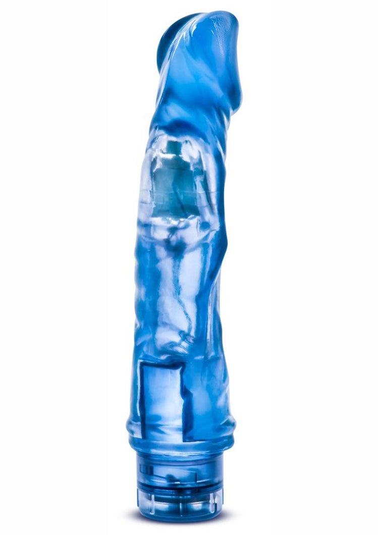 B Yours Vibe 6 Vibrating Dildo - Blue - 9in