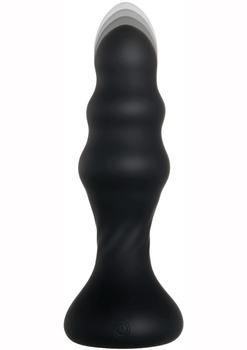 Load image into Gallery viewer, Backdoor Banger Silicone Rechargeable Anal Vibrator with Remote Control - Black
