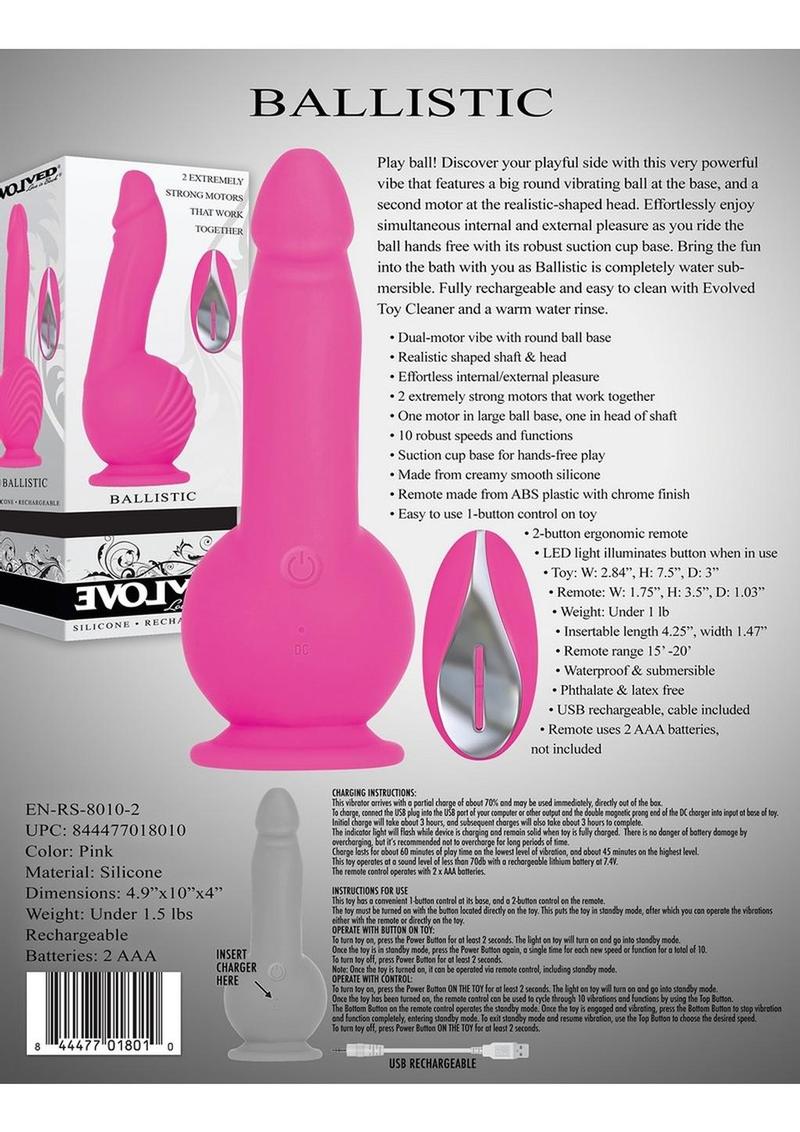 Load image into Gallery viewer, Ballistic Silicone Rechargeable Vibrator with Remote Control
