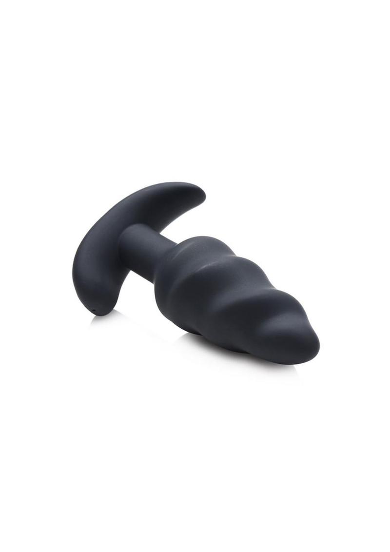 Load image into Gallery viewer, Bang! 21x Vibrating Silicone Rechargeable Swirl Butt Plug with Remote Control
