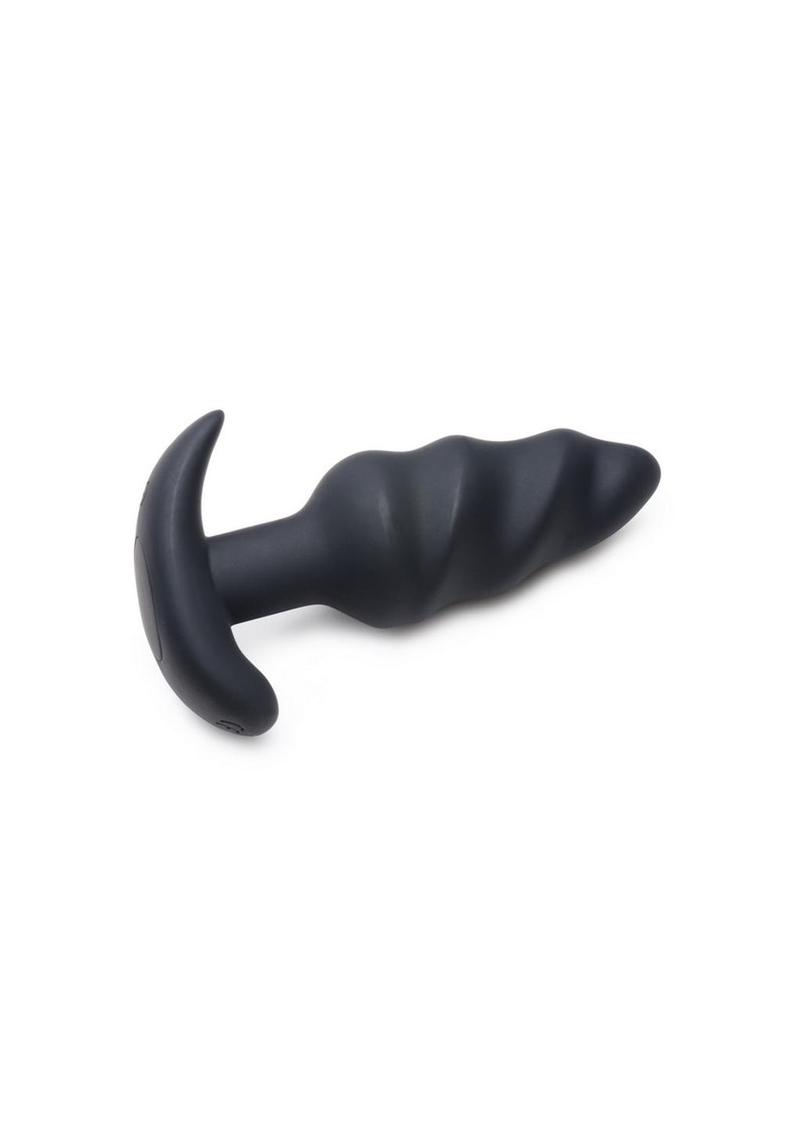 Load image into Gallery viewer, Bang! 21x Vibrating Silicone Rechargeable Swirl Butt Plug with Remote Control
