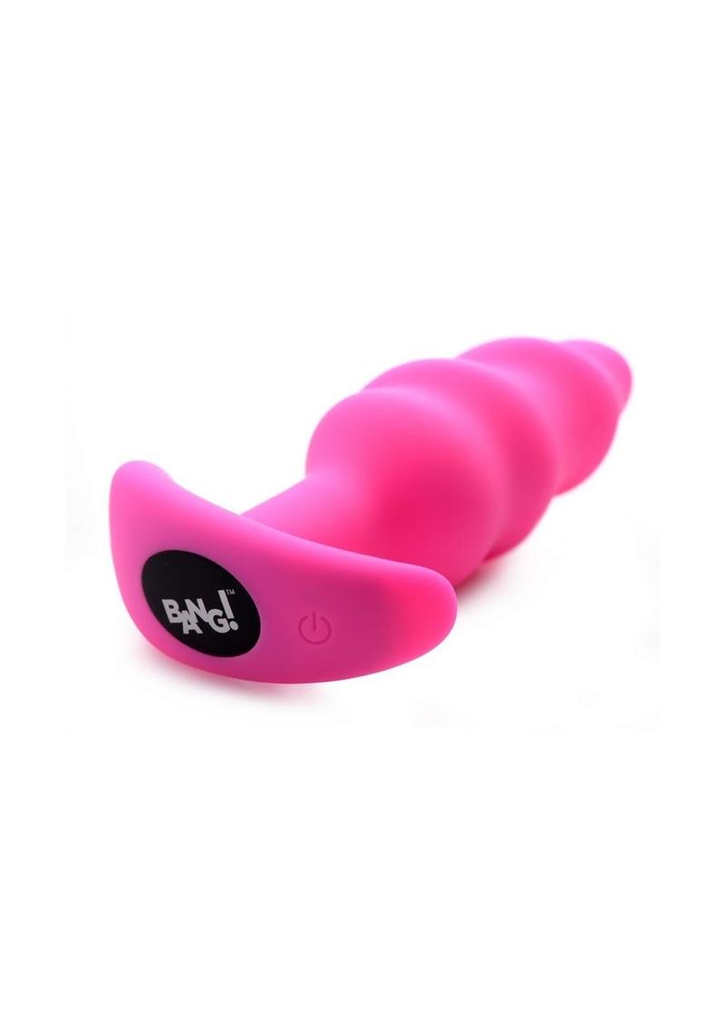 Load image into Gallery viewer, Bang! 21x Vibrating Silicone Rechargeable Swirl Butt Plug with Remote Control
