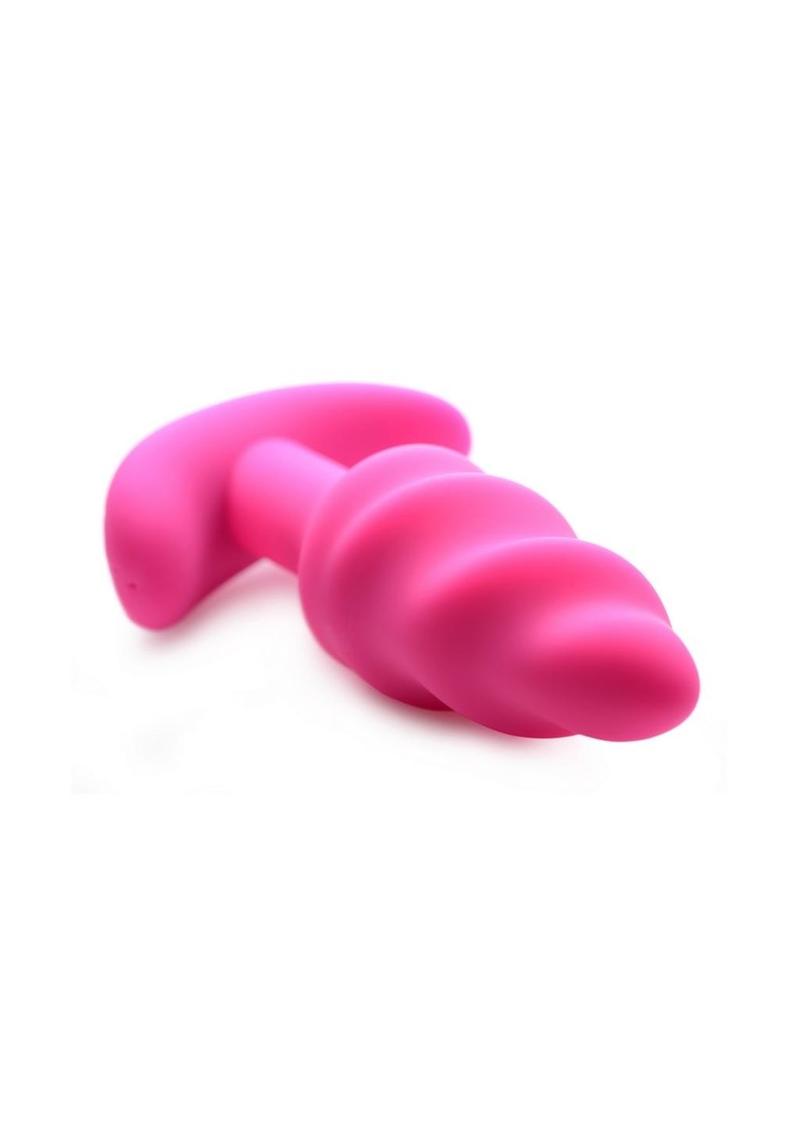 Load image into Gallery viewer, Bang! 21x Vibrating Silicone Rechargeable Swirl Butt Plug with Remote Control
