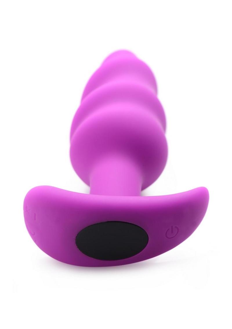 Load image into Gallery viewer, Bang! 21x Vibrating Silicone Rechargeable Swirl Butt Plug with Remote Control
