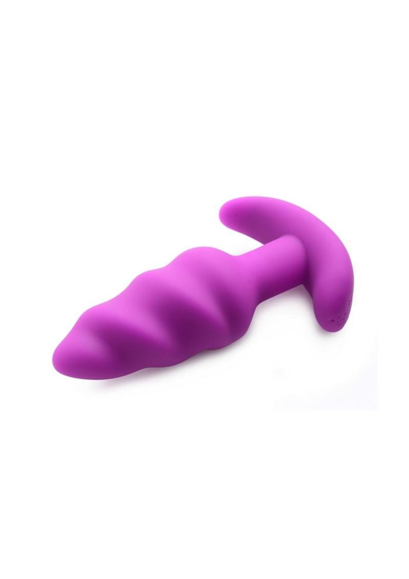 Load image into Gallery viewer, Bang! 21x Vibrating Silicone Rechargeable Swirl Butt Plug with Remote Control
