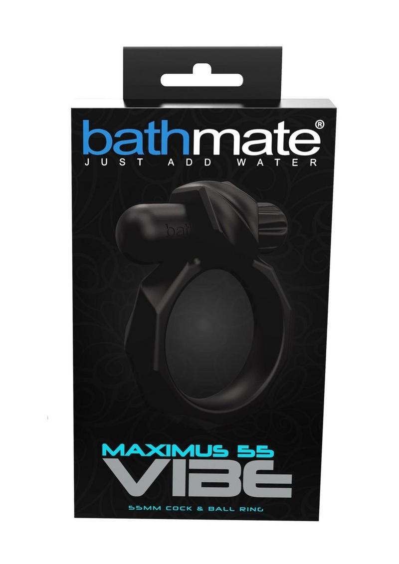 Load image into Gallery viewer, Bathmate Maximus Vibe 55 Rechargeable Silicone Cock Ring - Black
