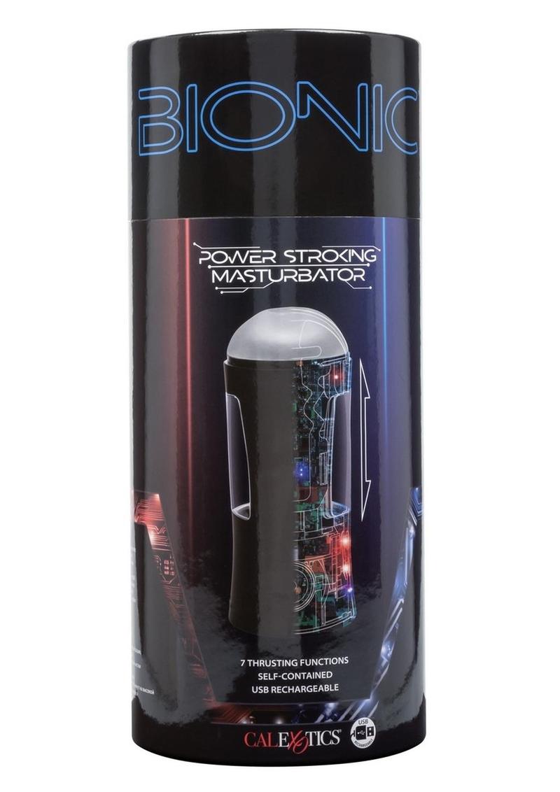 Load image into Gallery viewer, Bionic Power Stroking Rechargeable Anal Masturbator - Black
