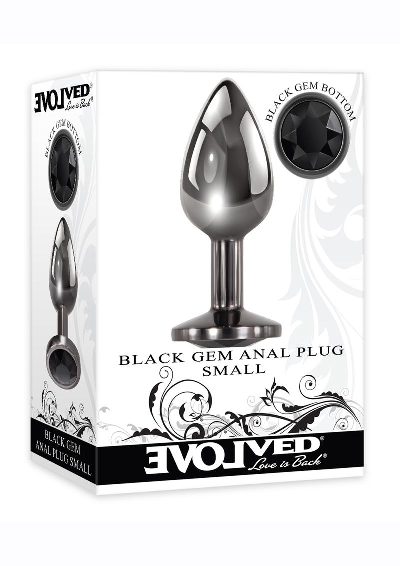 Load image into Gallery viewer, Black Gem Anal Plug - Black/Metal - Small
