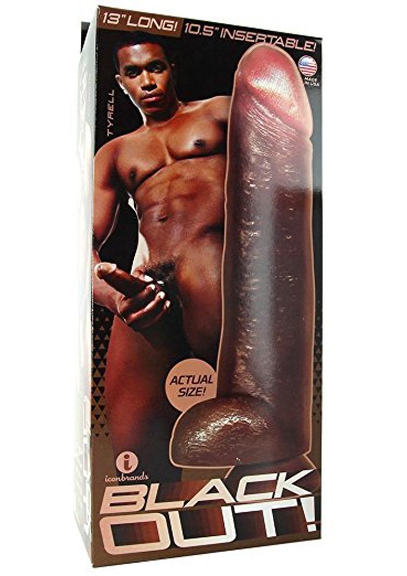 Load image into Gallery viewer, Blackout! Realistic Cock Dildo - Chocolate - 12.75in
