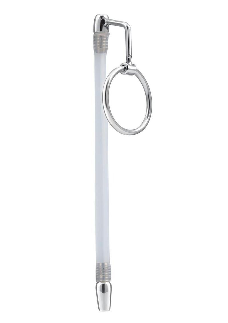 Load image into Gallery viewer, Blue Line Stainless Steel Cock Ring Catheter Urethral Plug
