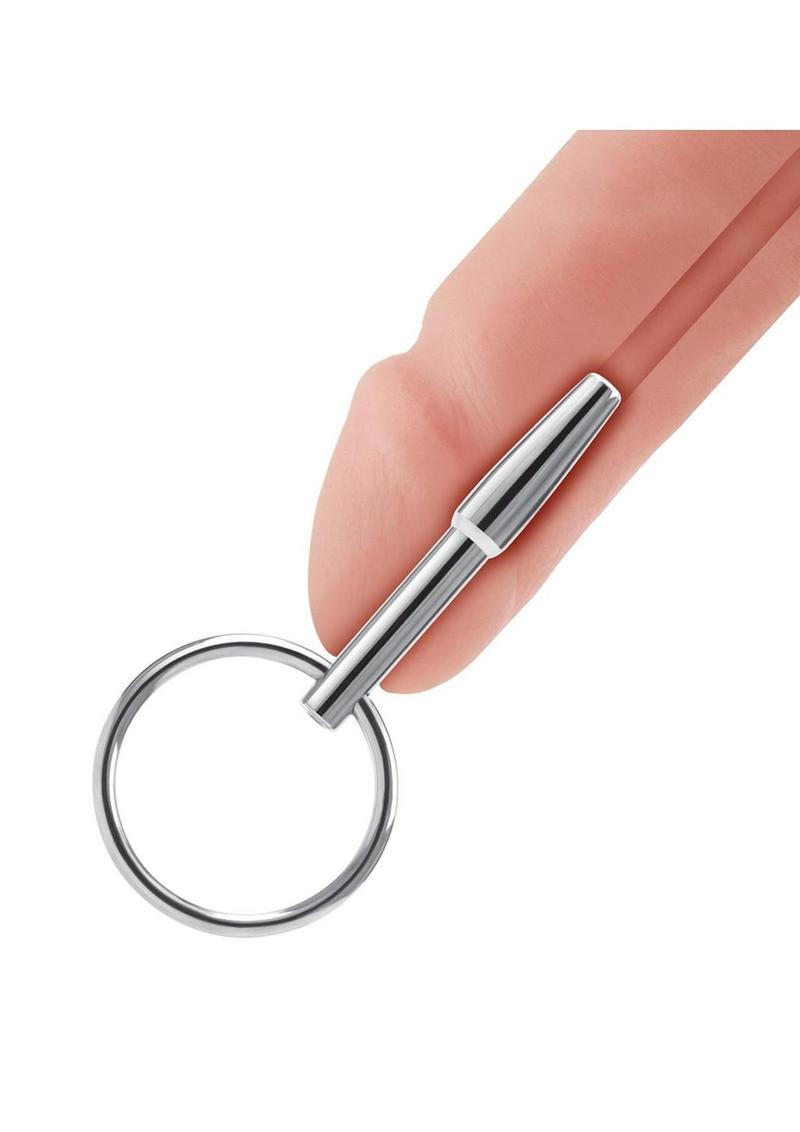 Load image into Gallery viewer, Blue Line Stainless Steel Penis Plug with Ring
