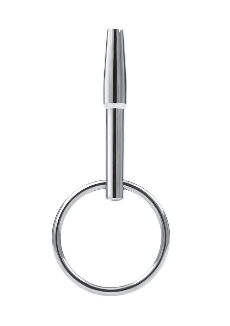 Load image into Gallery viewer, Blue Line Stainless Steel Penis Plug with Ring
