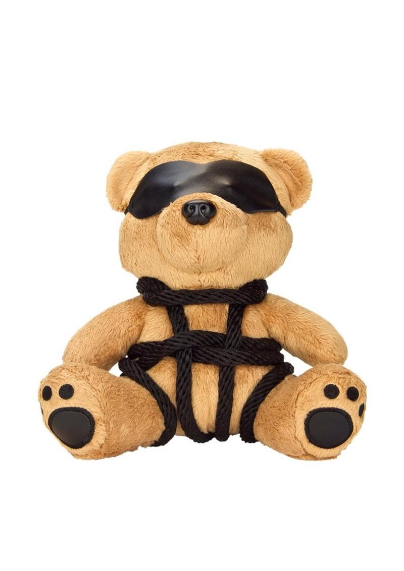 Load image into Gallery viewer, Bondage Bearz Bound Up Billy Stuffed Animal - Black/Brown
