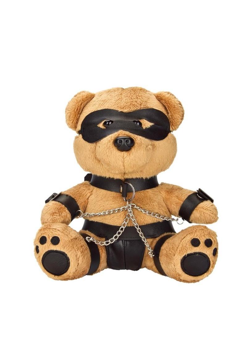 Load image into Gallery viewer, Bondage Bearz Charlie Chains Stuffed Animal - Black/Brown
