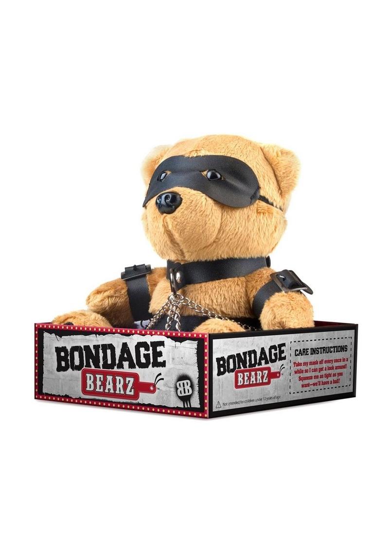 Load image into Gallery viewer, Bondage Bearz Charlie Chains Stuffed Animal - Black/Brown
