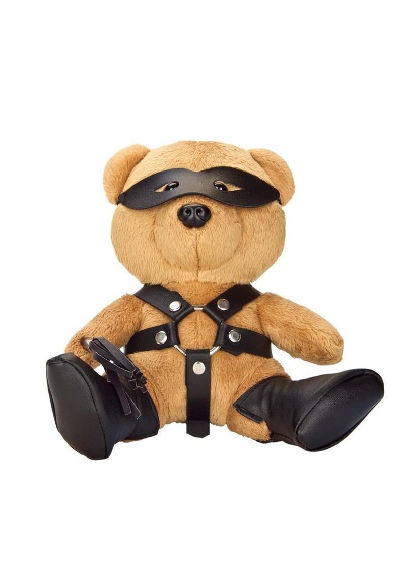 Load image into Gallery viewer, Bondage Bearz Freddie Flogger Stuffed Animal - Black/Brown
