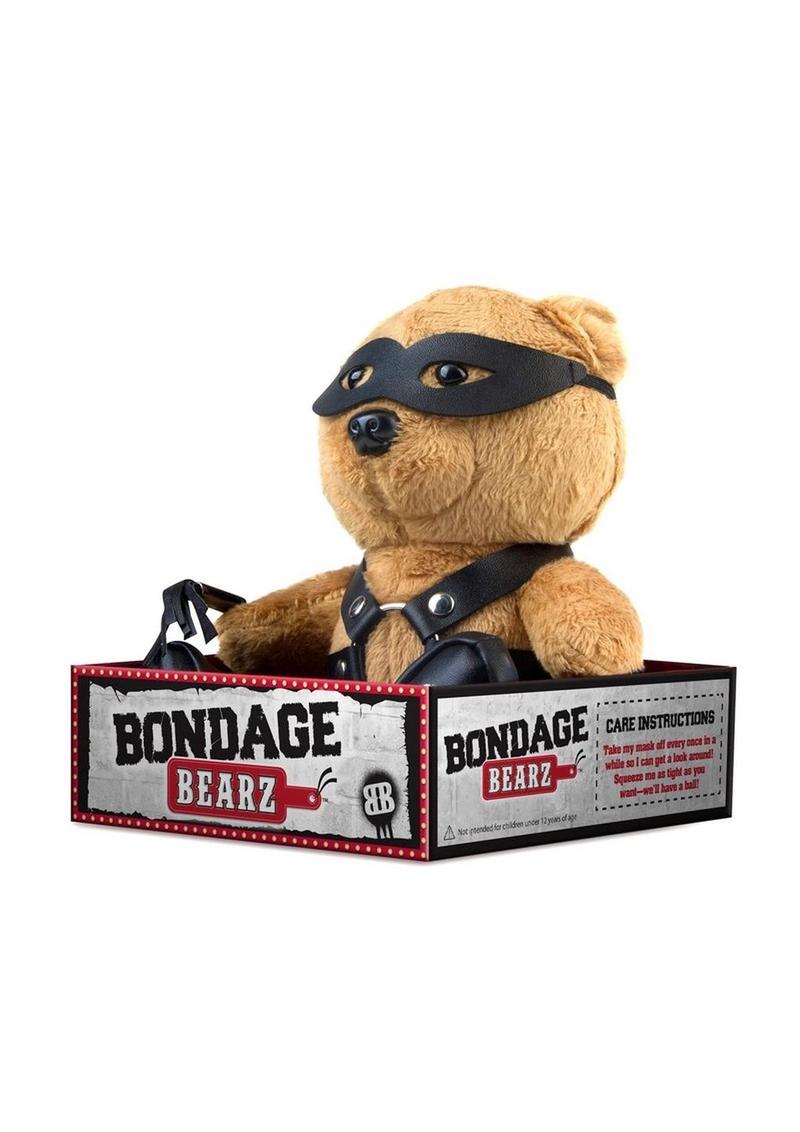 Load image into Gallery viewer, Bondage Bearz Freddie Flogger Stuffed Animal - Black/Brown
