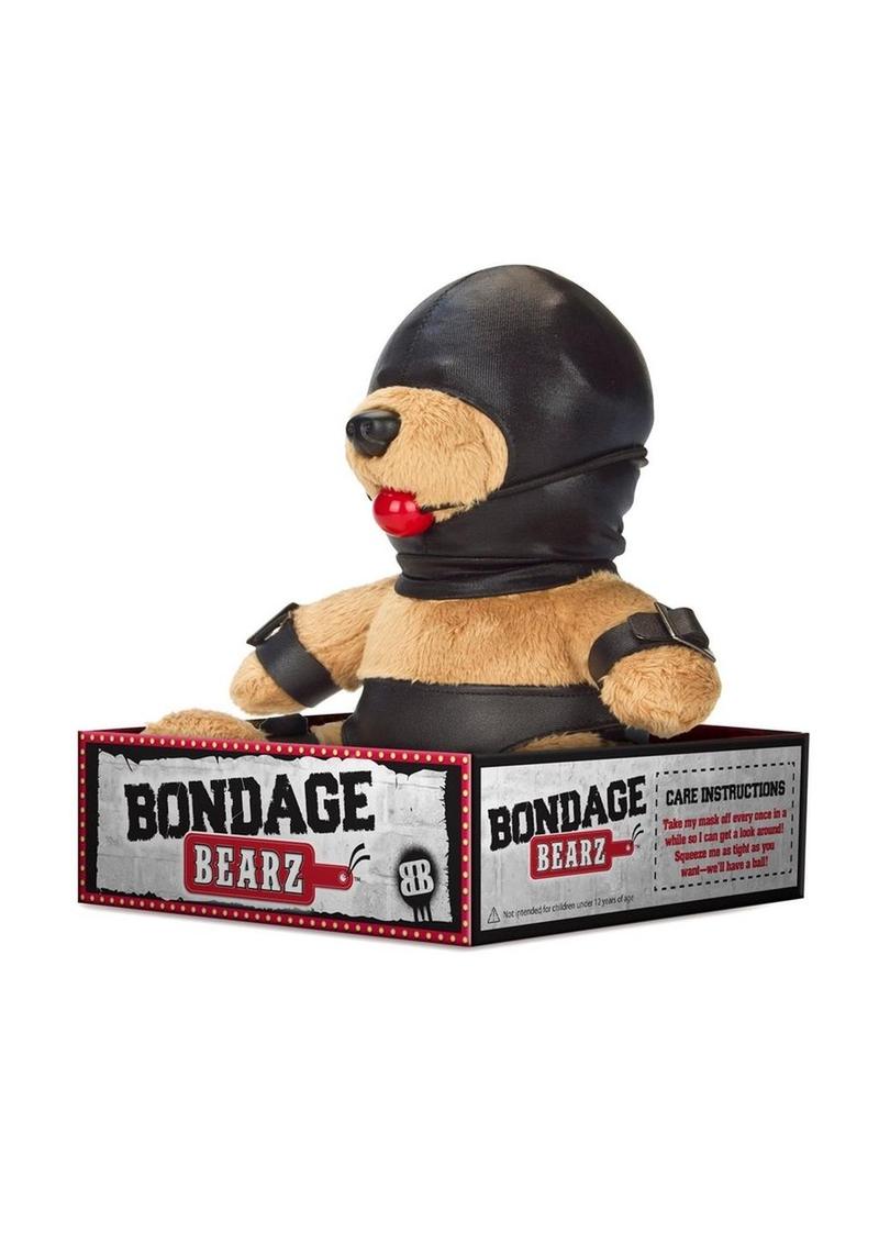 Load image into Gallery viewer, Bondage Bearz Gary Gag Ball Stuffed Animal - Black/Brown
