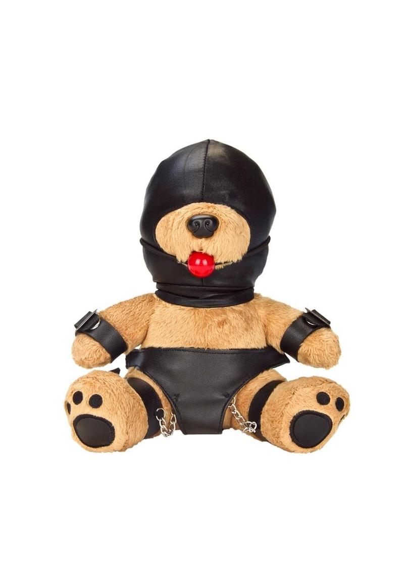 Load image into Gallery viewer, Bondage Bearz Gary Gag Ball Stuffed Animal - Black/Brown
