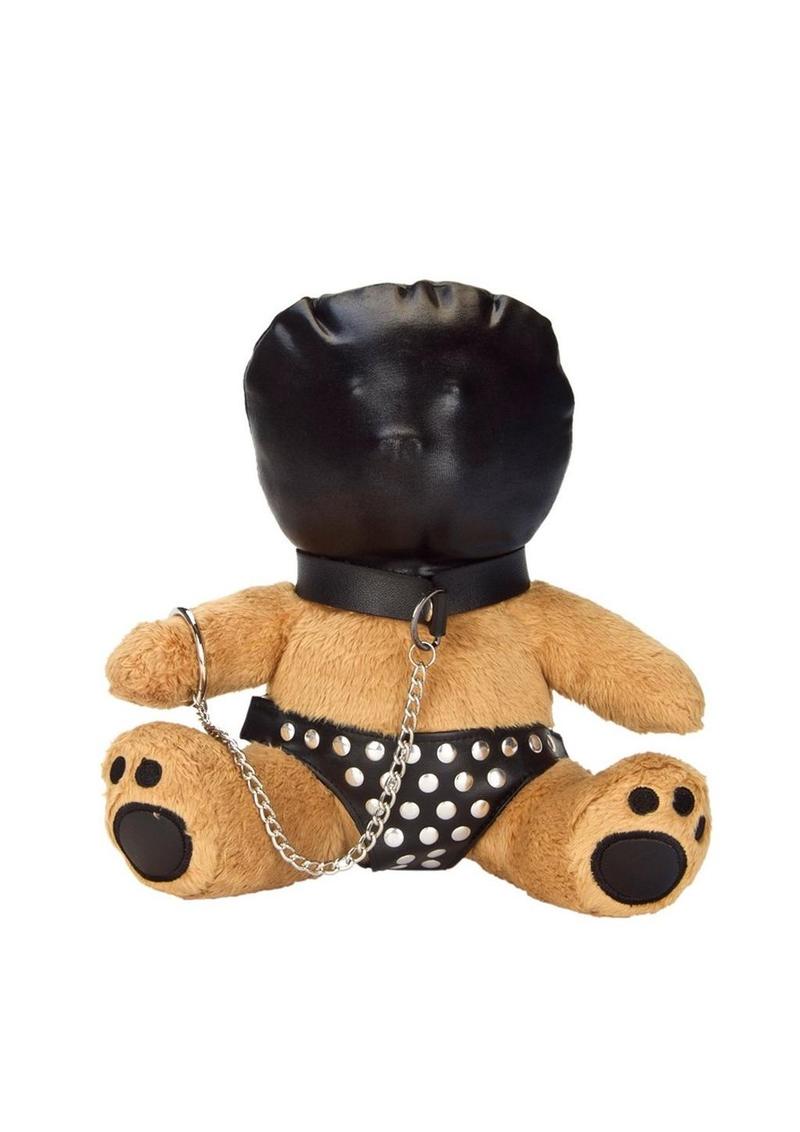 Load image into Gallery viewer, Bondage Bearz Gimpy Glen Stuffed Animal - Black/Brown
