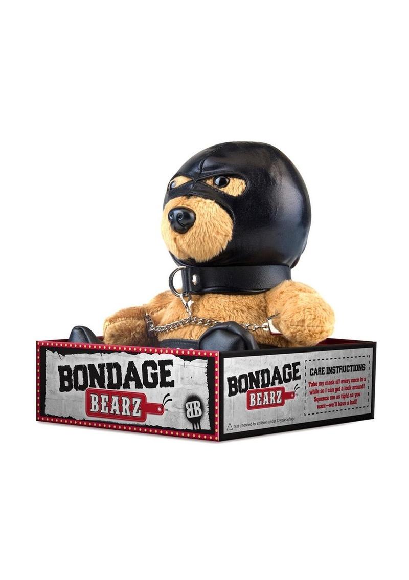 Load image into Gallery viewer, Bondage Bearz Sal The Slave Stuffed Animal - Black/Brown
