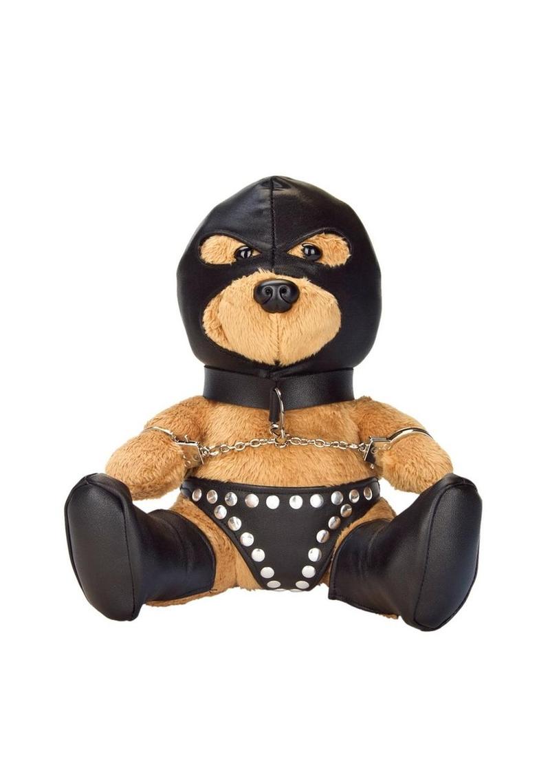 Load image into Gallery viewer, Bondage Bearz Sal The Slave Stuffed Animal - Black/Brown
