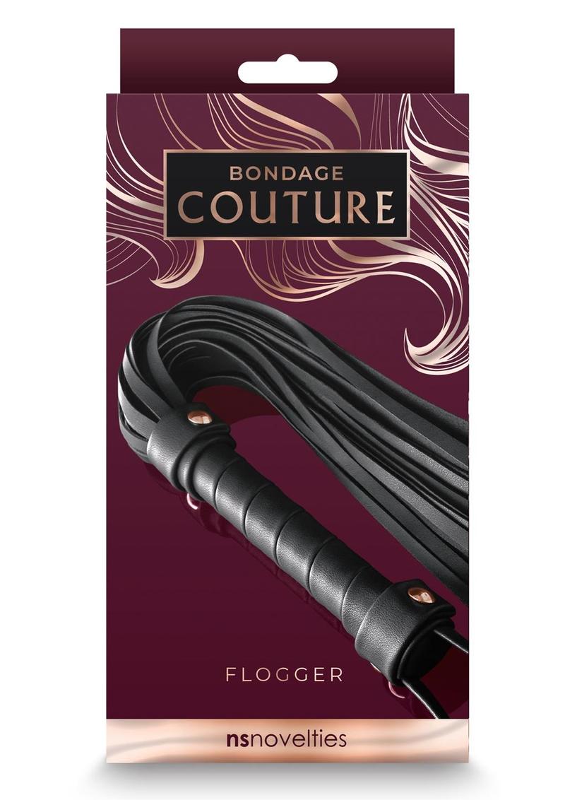 Load image into Gallery viewer, Bondage Couture Pu Leather Flogger - Black
