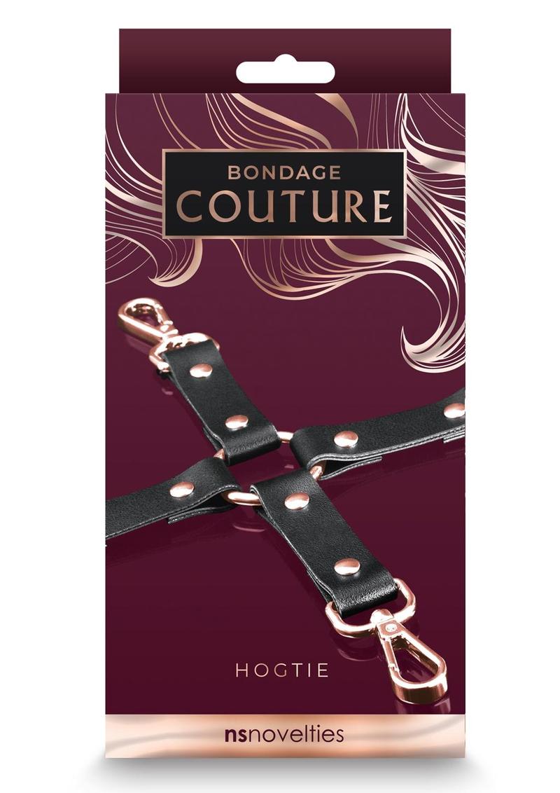 Load image into Gallery viewer, Bondage Couture Pu Leather Hog Tie - Black
