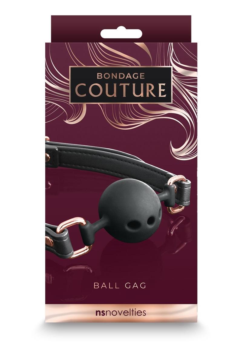 Load image into Gallery viewer, Bondage Couture Silicone Ball Gag - Black
