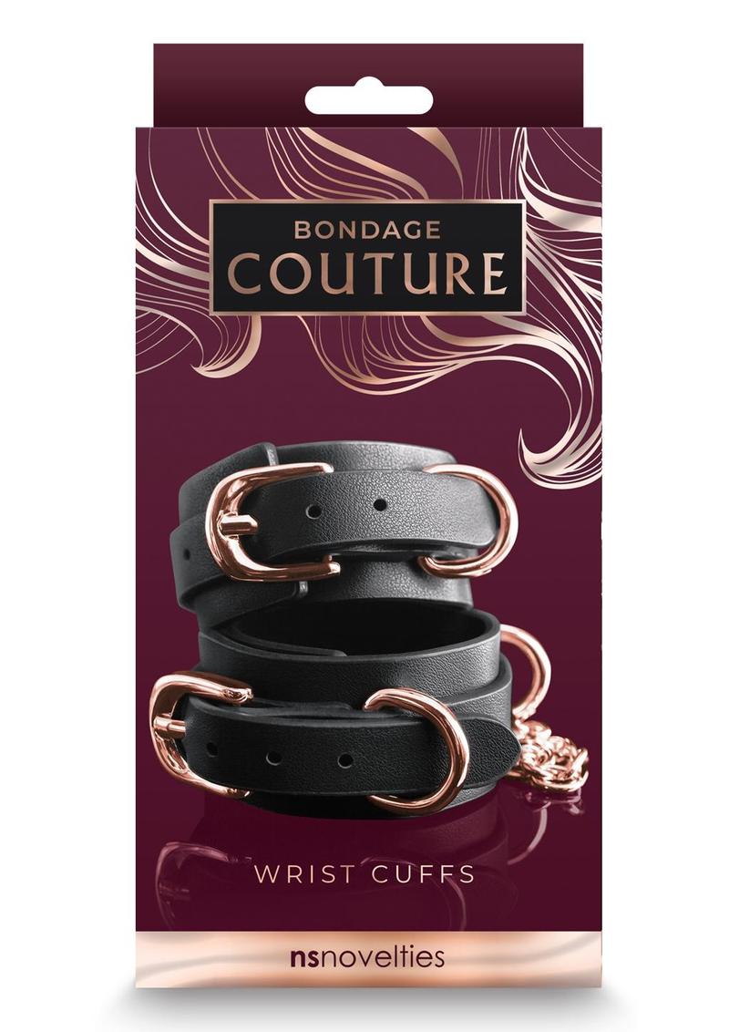 Load image into Gallery viewer, Bondage Couture Wrist Cuffs - Black
