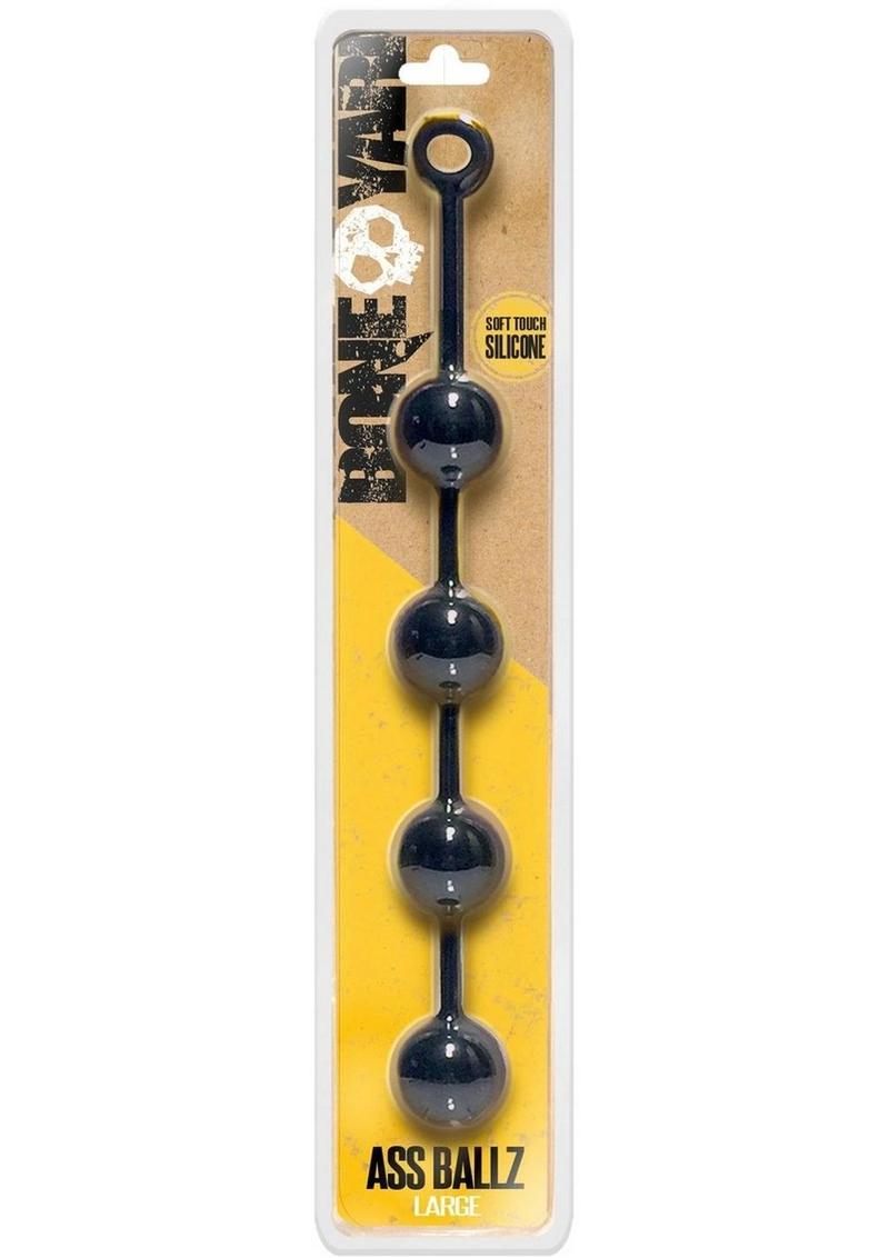 Load image into Gallery viewer, Boneyard Ass Ballz Silicone Anal Beads - Black - Large
