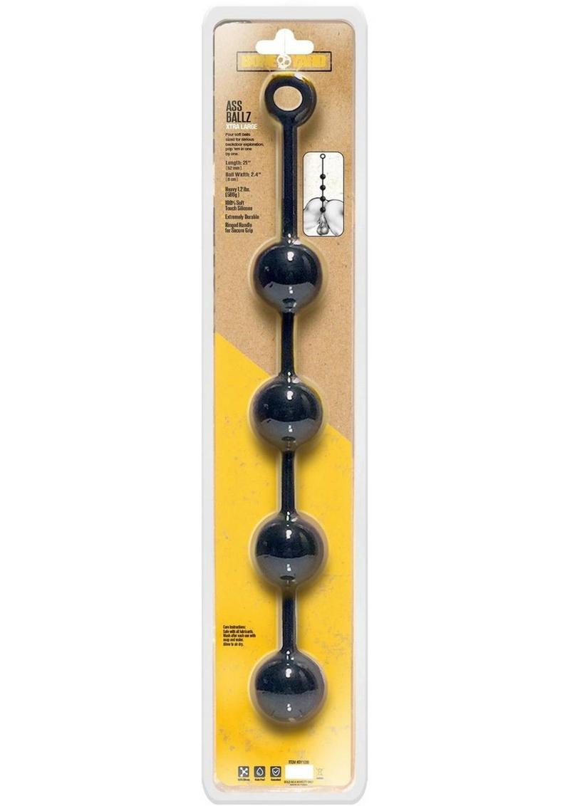 Load image into Gallery viewer, Boneyard Ass Ballz Silicone Anal Beads - Black - XLarge
