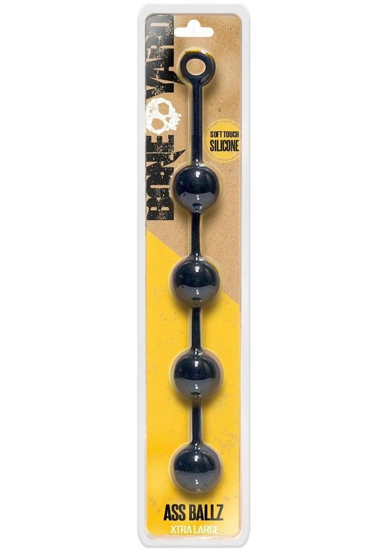 Load image into Gallery viewer, Boneyard Ass Ballz Silicone Anal Beads - Black - XLarge
