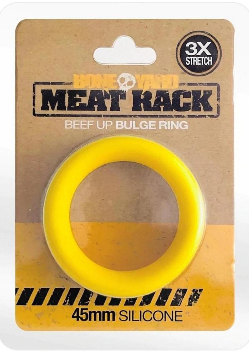 Load image into Gallery viewer, Boneyard Meat Rack Beef Up Bulge Ring 3x Stretch Silicone Cock Ring - Yellow
