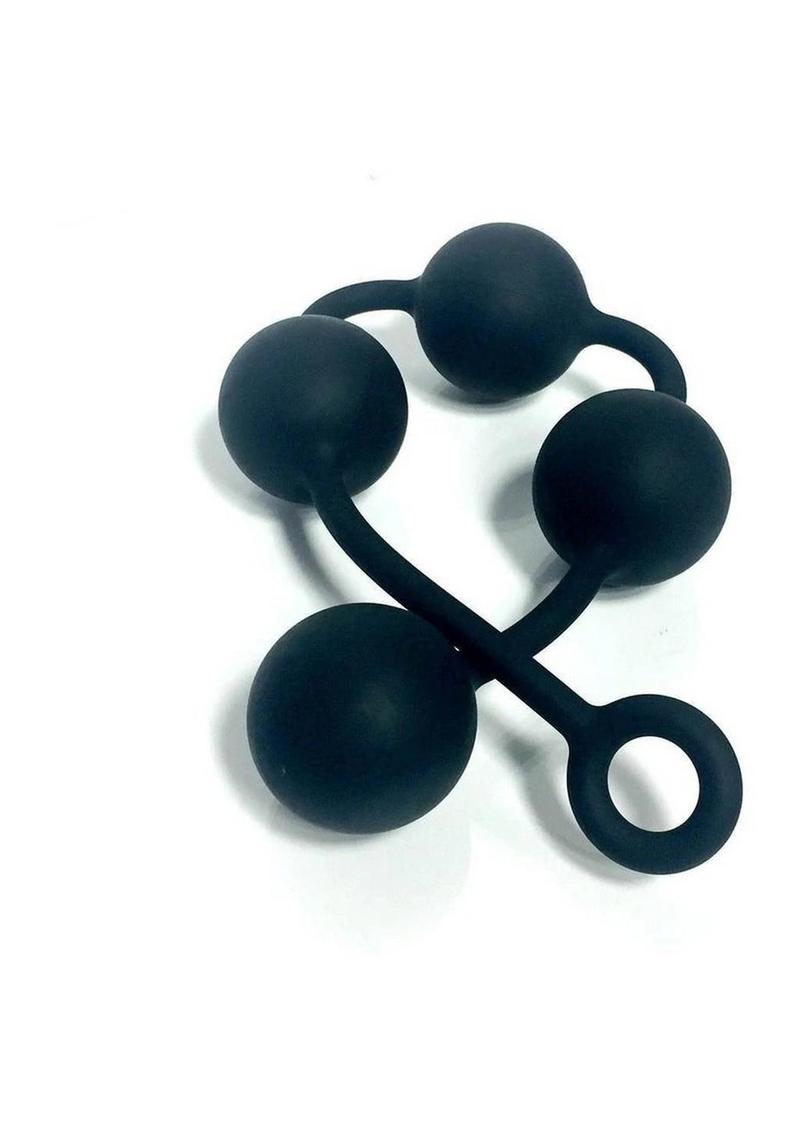 Load image into Gallery viewer, Boneyard Silicone Ass Ballz Anal Beads - Black - Large
