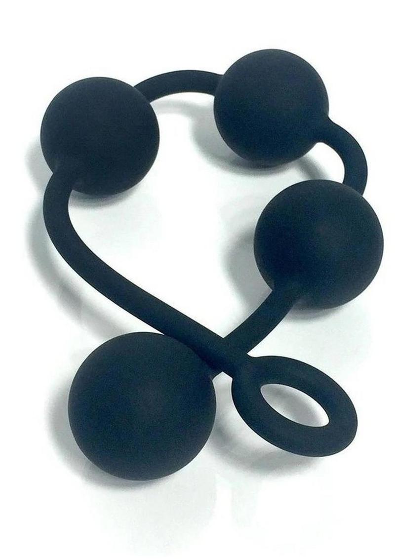 Load image into Gallery viewer, Boneyard Silicone Ass Ballz Anal Beads - Black - Medium
